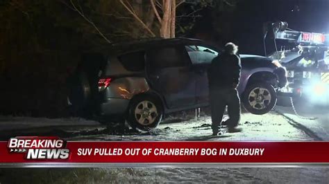 SUV pulled out of cranberry bog in Duxbury